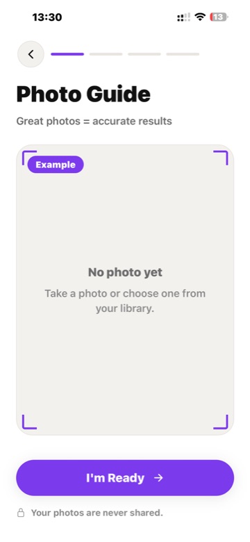 FormShift Photo Guide screen